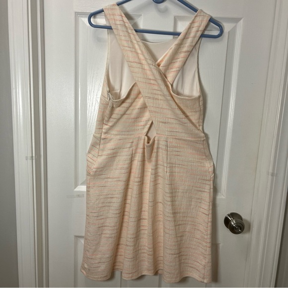 Loft Sleeveless Textured Dress in Ivory size 10 - Picture 2 of 10